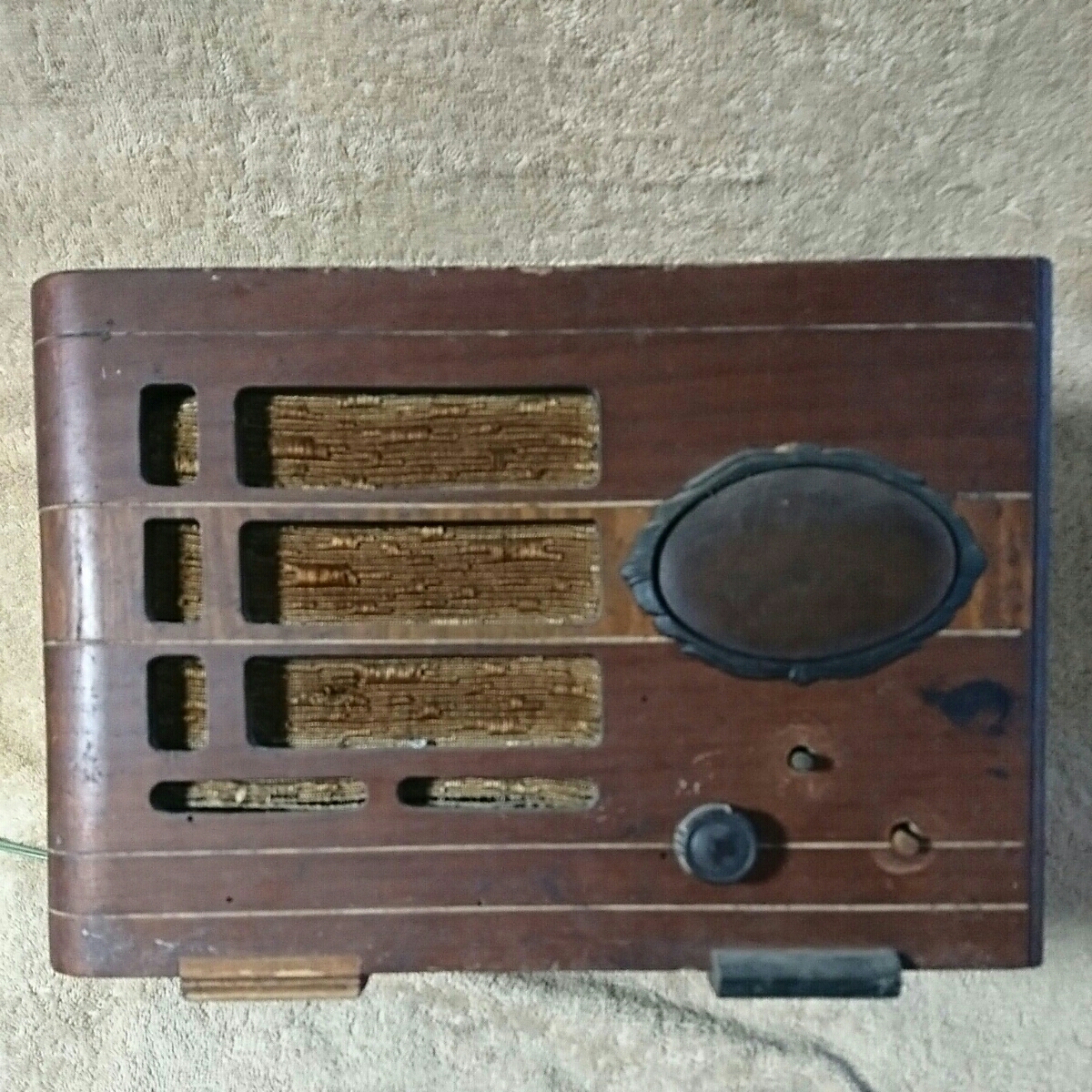 同様品 昭和レトロ 戦前 アンティーク ラジオ 4極真空管 メーカー不明