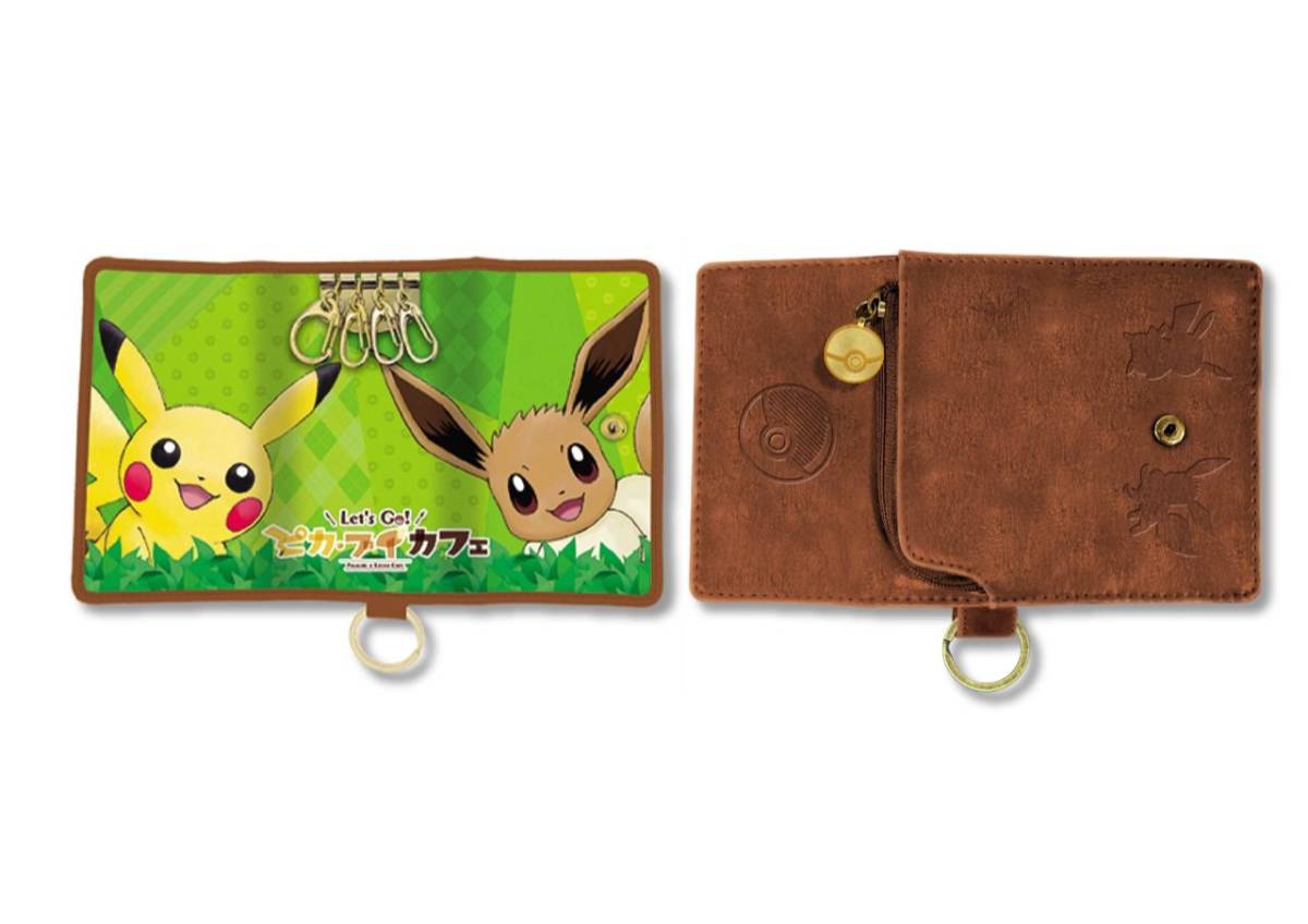 未使用品 ポケモン ポケットモンスター ピカブイカフェ 限定 グッズ キーケース ピカチュウ イーブイ Pokemon GO ポケモンGO スイッチ_画像1