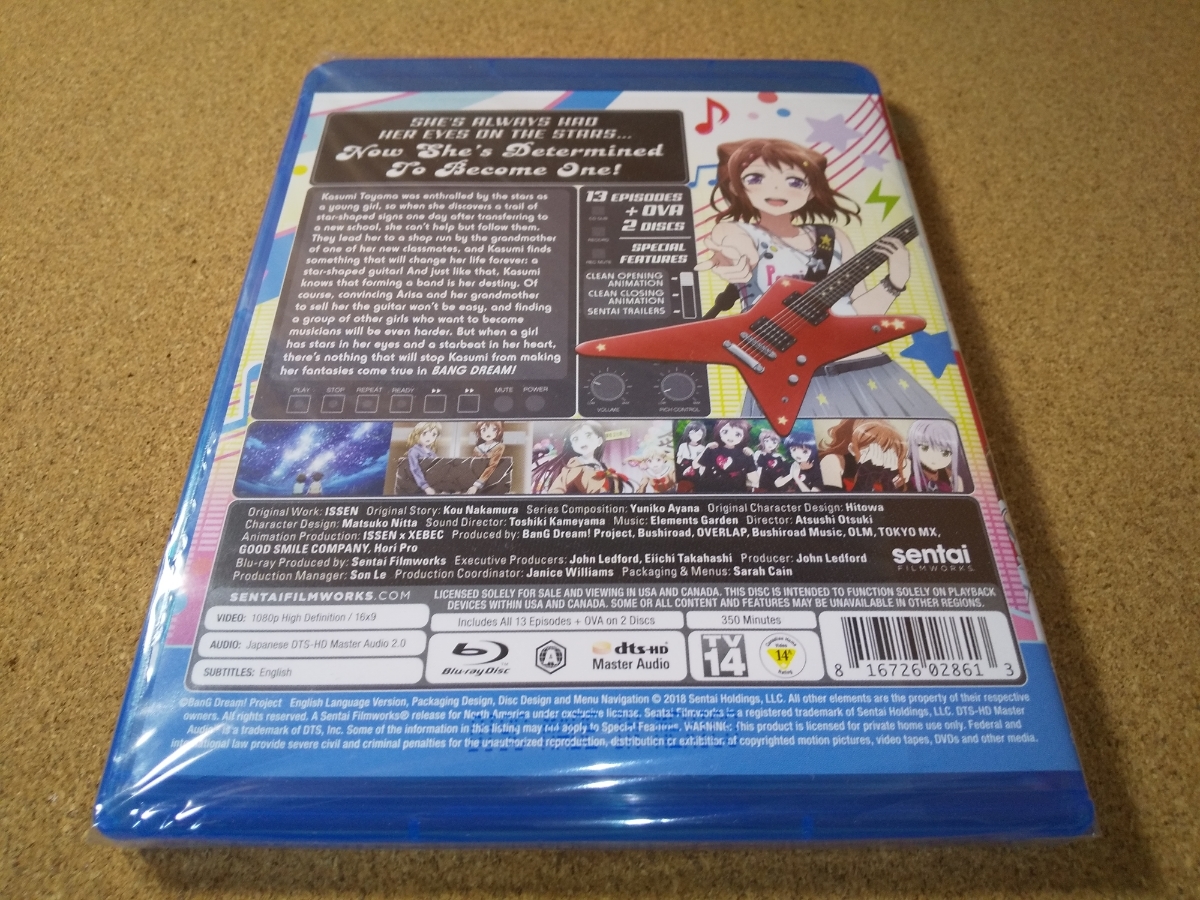 新品BD★バンドリ！ BanG Dream! 全13話+OVA ブルーレイ 北米版[PS3,4再生可]_画像2