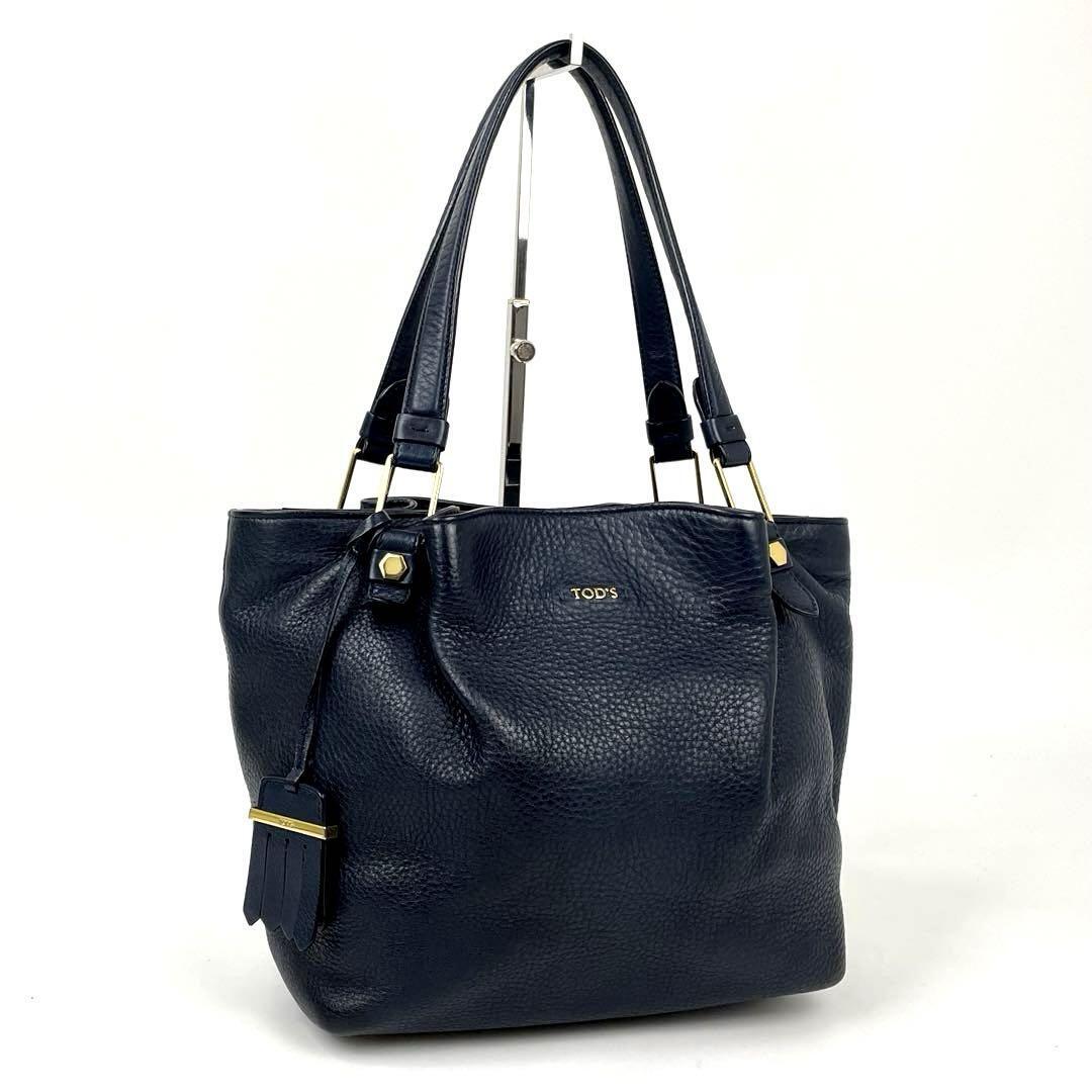 美品 TOD'S トッズ フラワー トートバッグ 肩掛け ロゴ ゴールド 美品 TOD'S トッズ フラワー トートバッグ 肩掛け ロゴ ゴールド