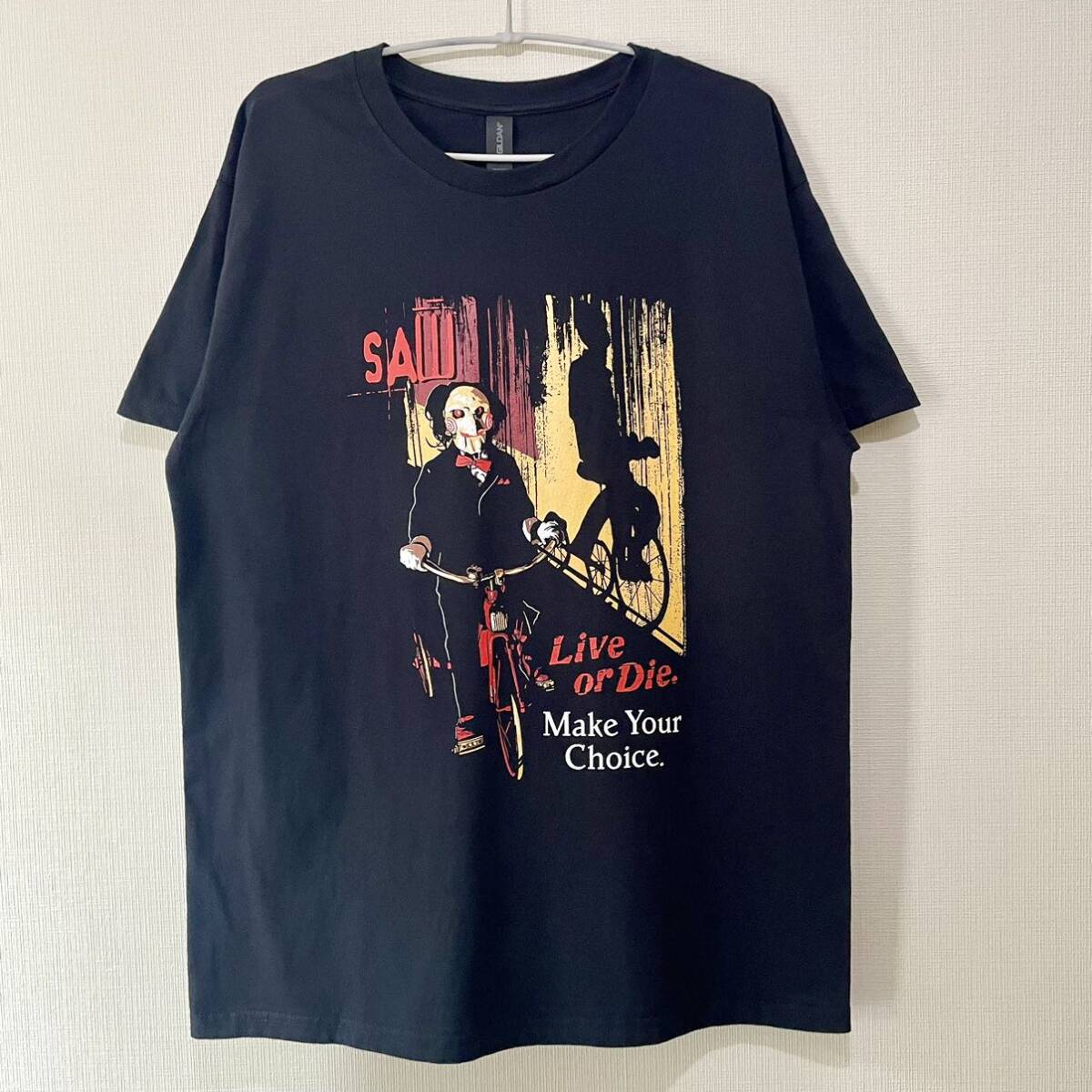 SAW Tシャツ XLサイズ ソウ 映画Tシャツ アメカジ ホラー SAW Tシャツ XLサイズ ソウ 映画Tシャツ アメカジ ホラー