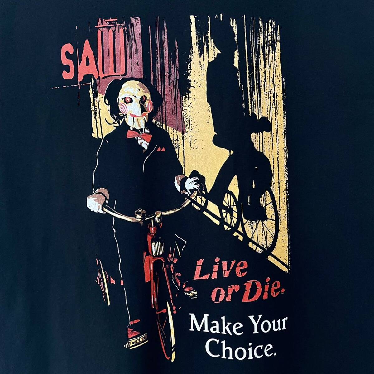 SAW Tシャツ XLサイズ ソウ 映画Tシャツ アメカジ ホラー SAW Tシャツ XLサイズ ソウ 映画Tシャツ アメカジ ホラー