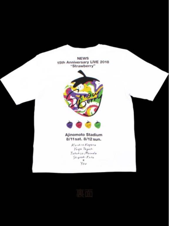 NEWS 15th Anniversary LIVE 2018 strawberry Tシャツ_画像2