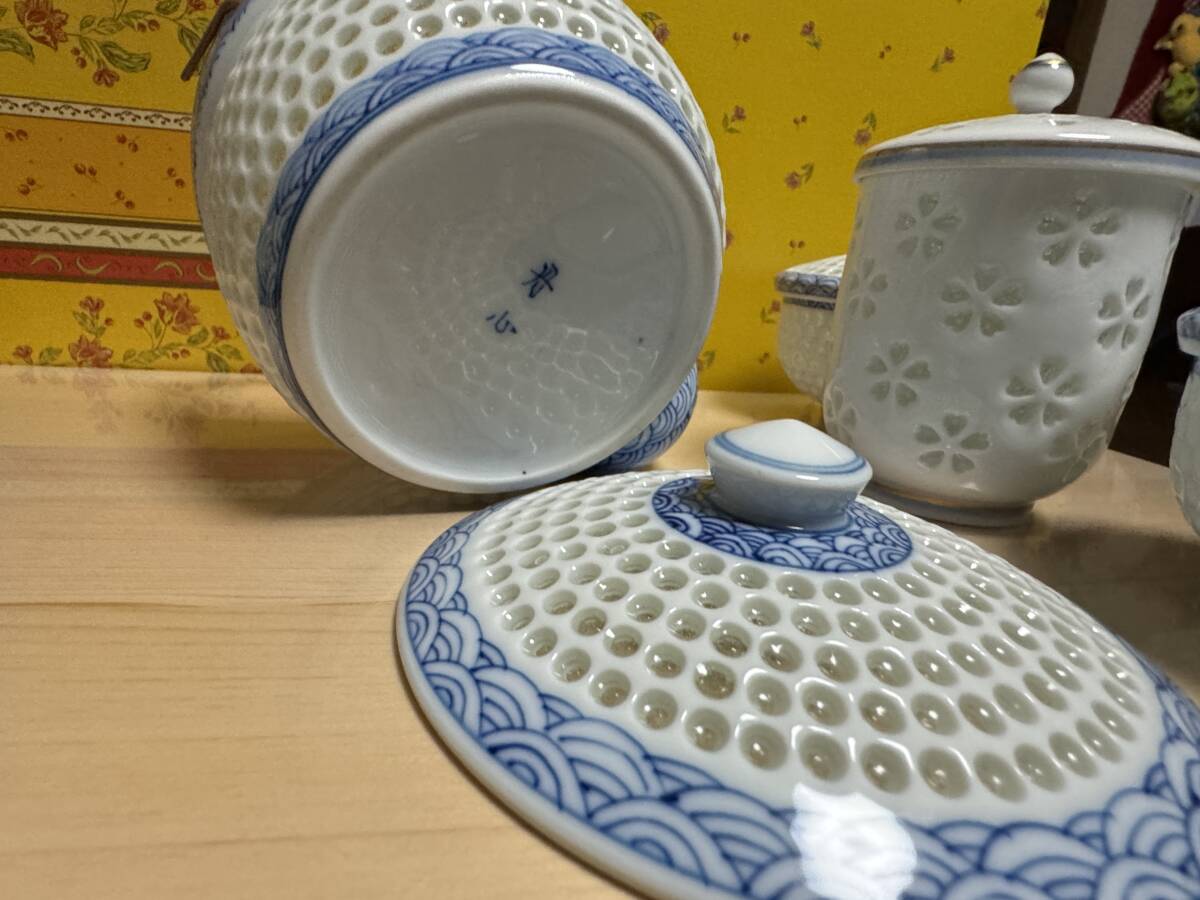 波佐見焼 急須 蓋付湯呑 セット 青海波 丹心 急須 湯呑みセット 波佐見焼 急須 蓋付湯呑 セット 青海波 丹心 急須 湯呑みセット
