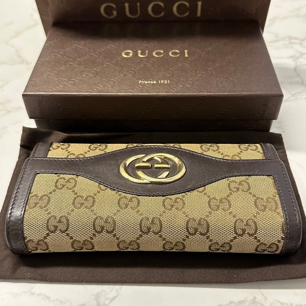 新品同様 グッチ GUCCI 財布 長財布 GGキャンバス 新品同様 グッチ GUCCI 財布 長財布 GGキャンバス