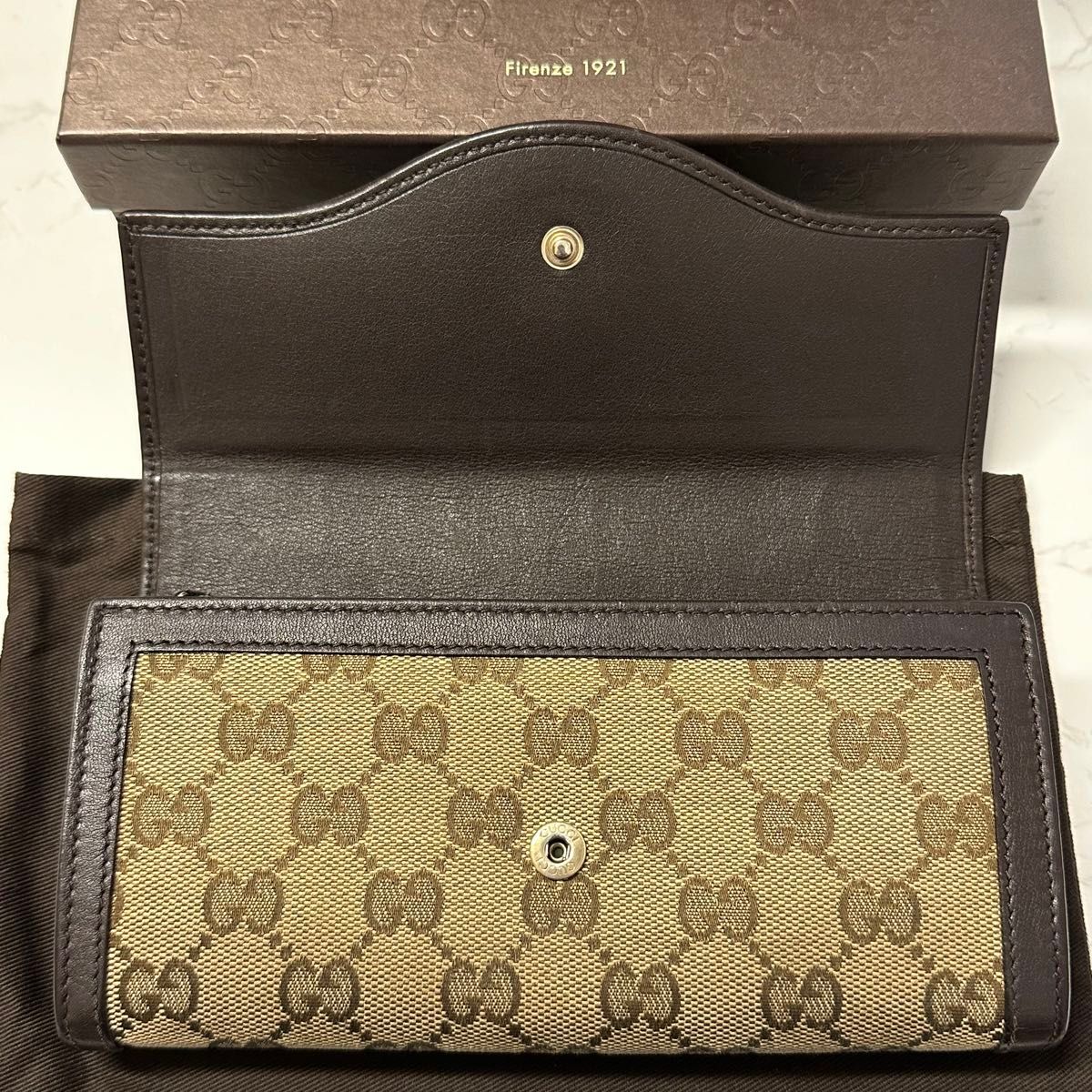 新品同様 グッチ GUCCI 財布 長財布 GGキャンバス 新品同様 グッチ GUCCI 財布 長財布 GGキャンバス