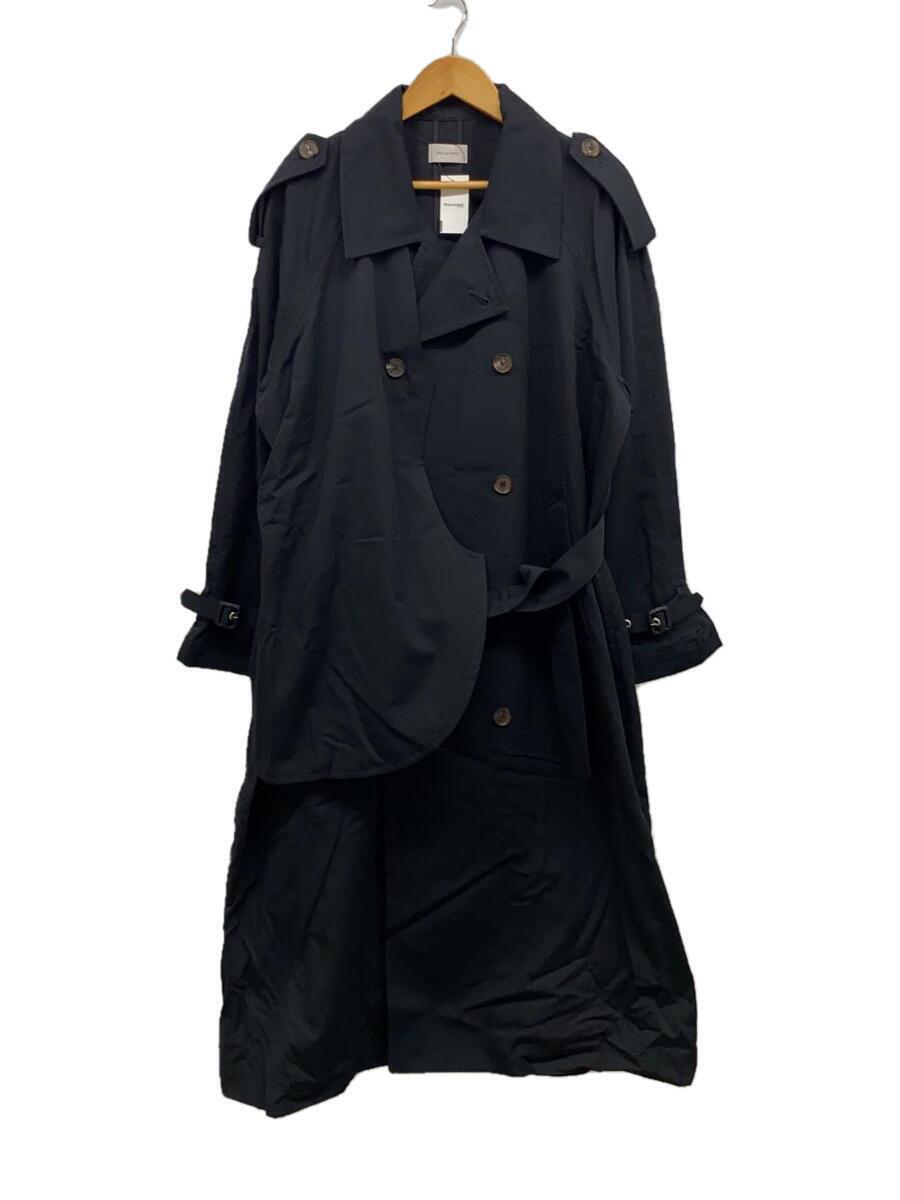 BED J.W. FORD◆24SS/Violin Trench Coat/1/コットン/BLK/無地/24SS-B-CT02