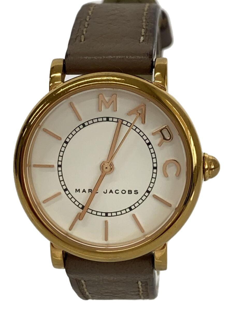 MARC JACOBS◆クォーツ腕時計/アナログ/レザー/WHT/BRW