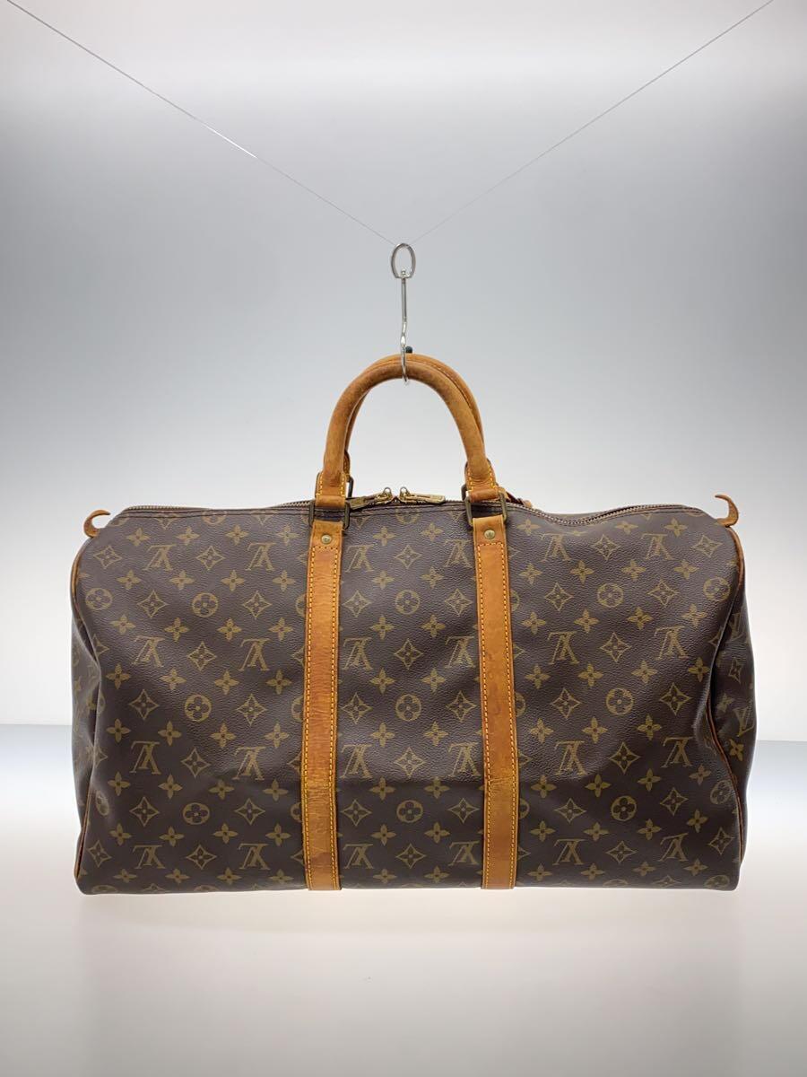 LOUIS VUITTON◇キーポル50_モノグラム・キャンバス_BRW/PVC/BRW LOUIS VUITTON◇キーポル50_モノグラム・キャンバス_BRW/PVC/BRW
