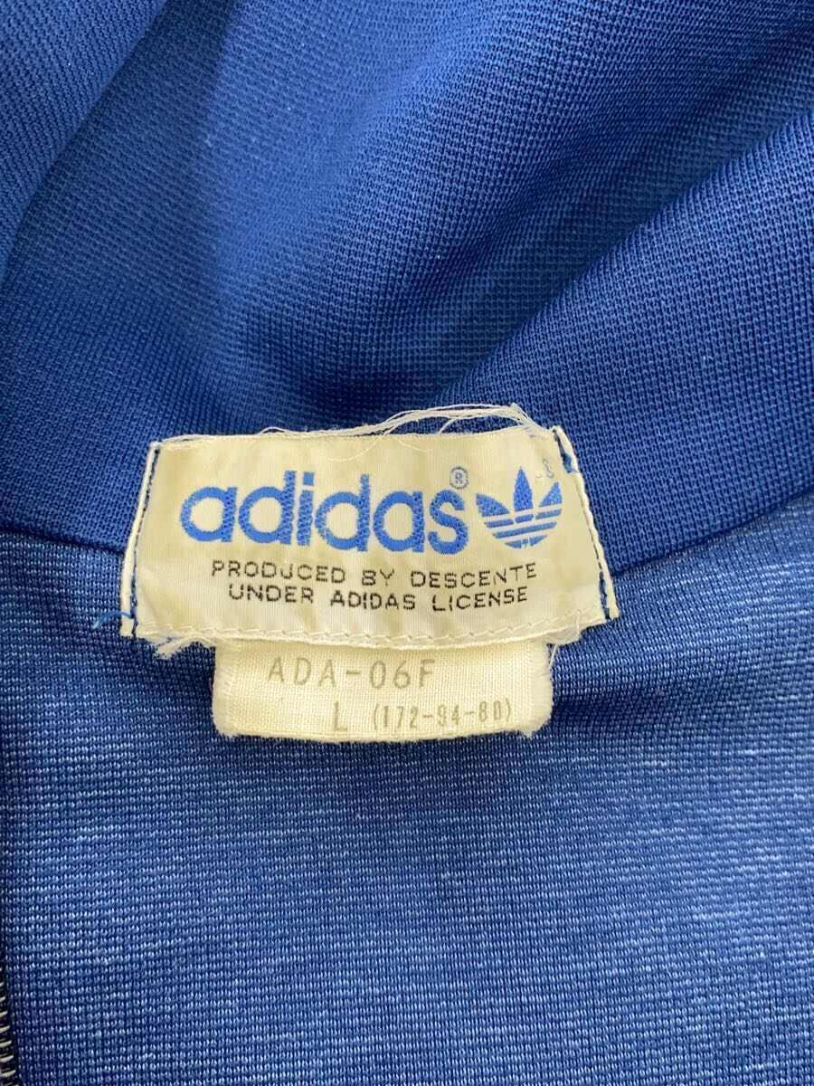 adidas◇80s/トラックジャケット/デサント/L/ポリエステル/BLU adidas◇80s/トラックジャケット/デサント/L/ポリエステル/BLU