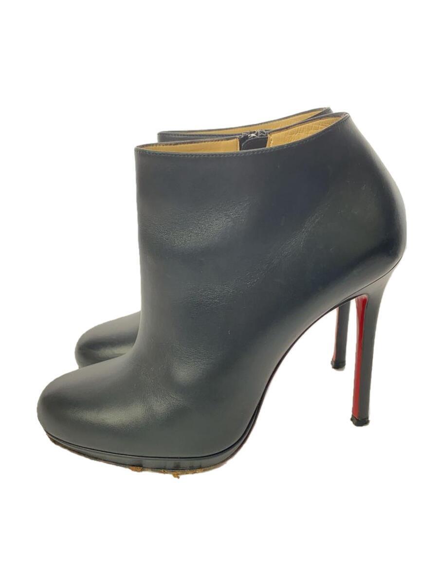 Christian Louboutin◆BELLE 85 CALF/ブーティ/38/ブラック/レザー/3130002