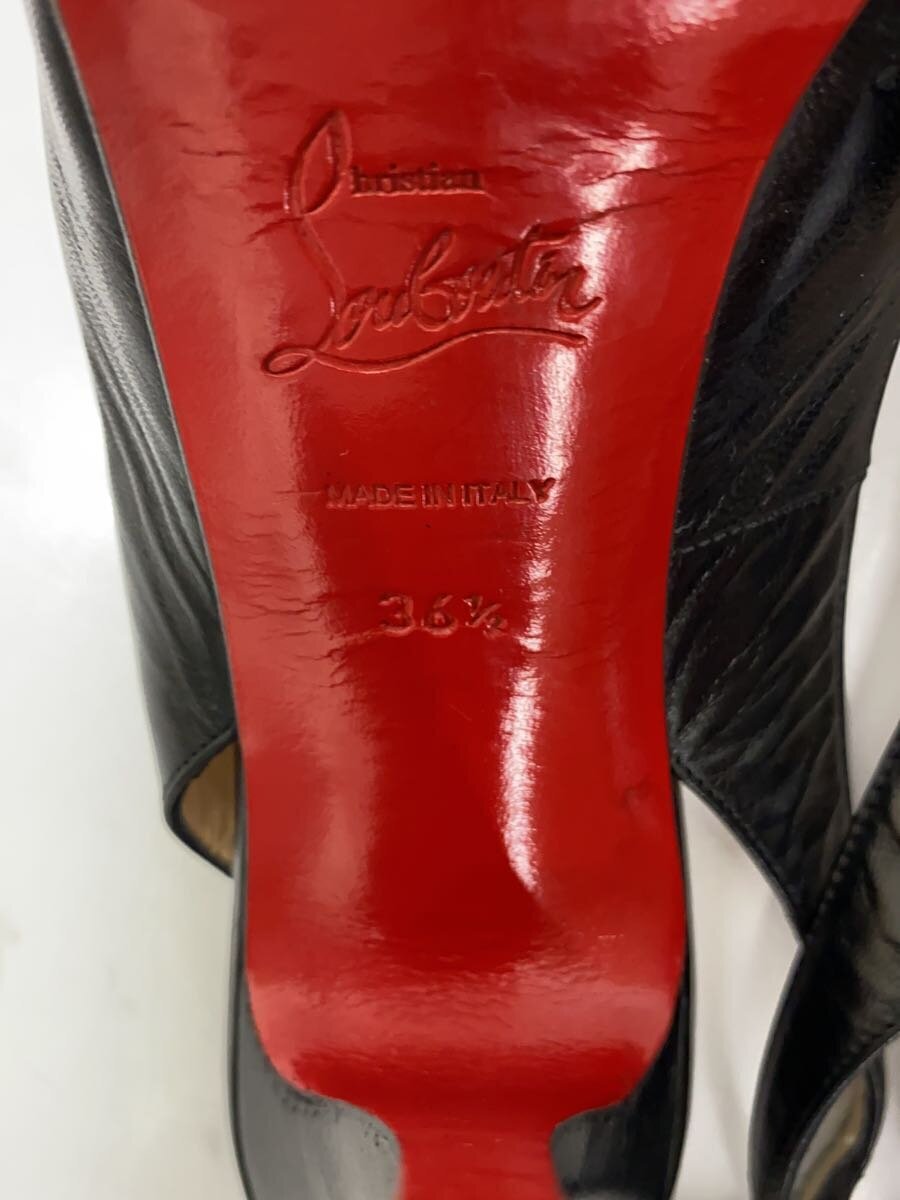 Christian Louboutin* сандалии /36.5/BLK/ кожа 