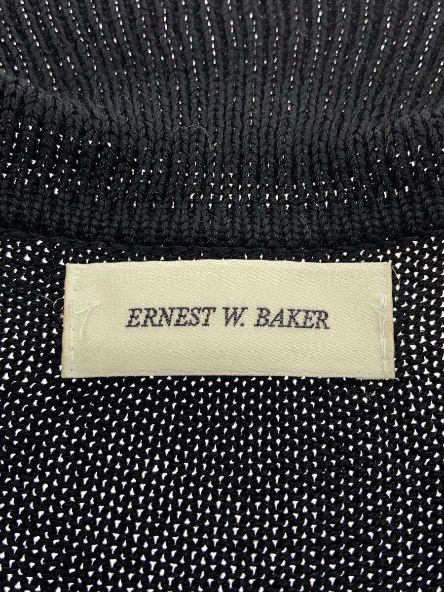 ERNEST W.BAKER◇ERNEST W.BAKER/ニットポロ/M/コットン/BLK// ERNEST W.BAKER◇ERNEST W.BAKER/ニットポロ/M/コットン/BLK//