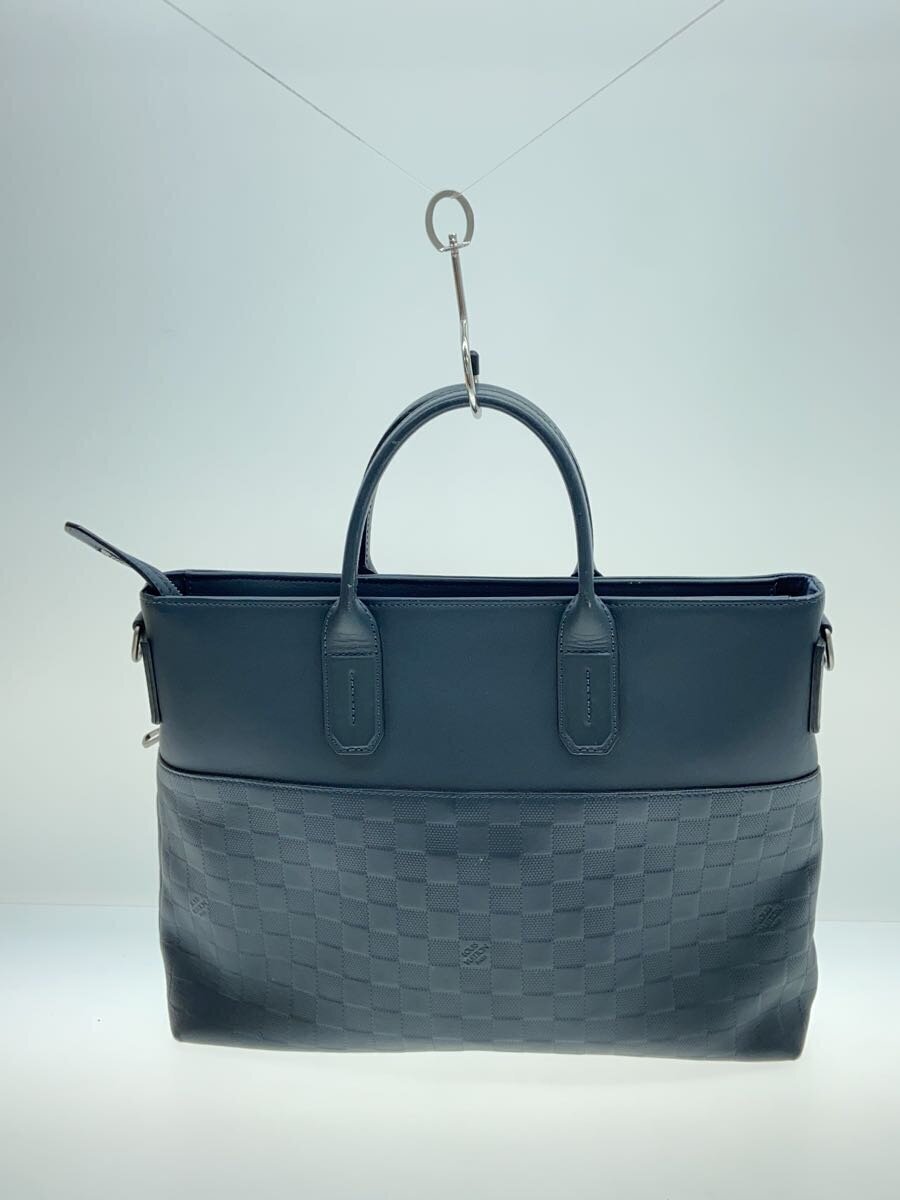 LOUIS VUITTON◇7DW_ダミエ・アンフィニ_NVY/レザー/NVY LOUIS VUITTON◇7DW_ダミエ・アンフィニ_NVY/レザー/NVY
