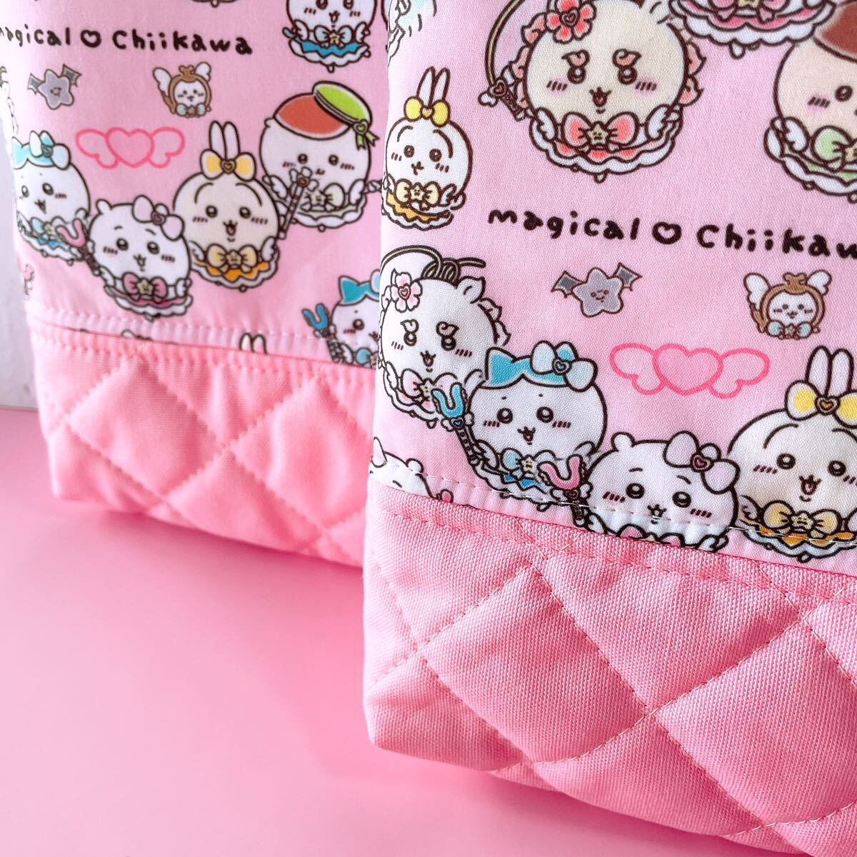 ちいかわmagical柄ハンドメイド レッスンバック+上履き入れ+体操 ちいかわmagical柄ハンドメイド レッスンバック+上履き入れ+体操