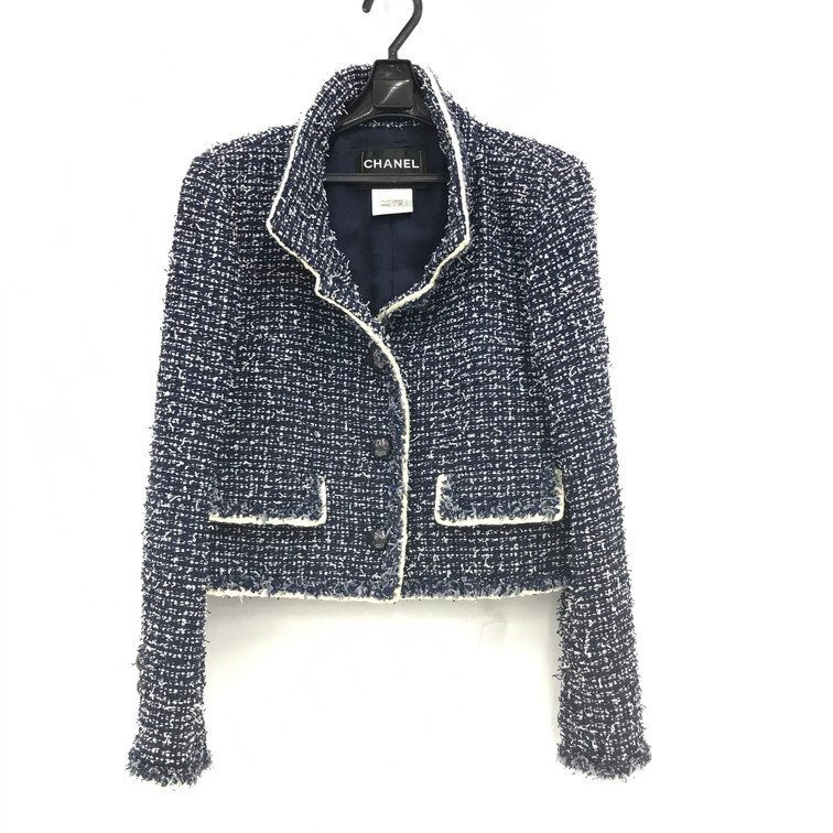 Yahoo!オークション - CHANEL シャネル ツイードジャケット Yahoo!オークション - CHANEL シャネル ツイードジャケット
