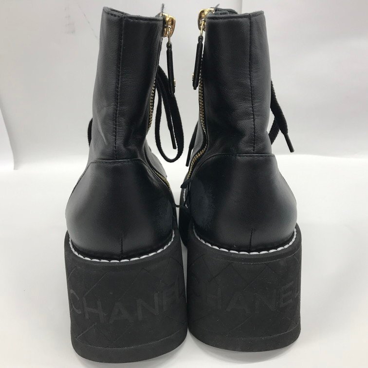 Yahoo!オークション - CHANEL シャネル ショートブーツ レザー Yahoo!オークション - CHANEL シャネル ショートブーツ レザー