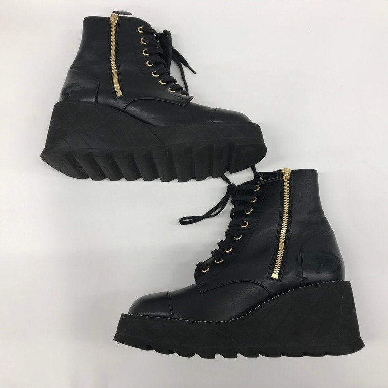 Yahoo!オークション - CHANEL シャネル ショートブーツ レザー Yahoo!オークション - CHANEL シャネル ショートブーツ レザー