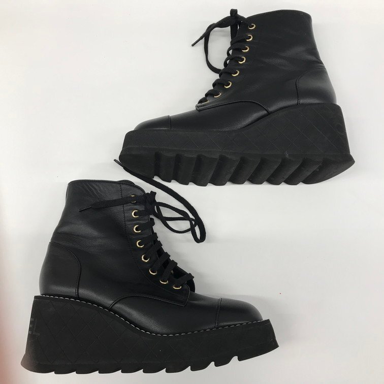 Yahoo!オークション - CHANEL シャネル ショートブーツ レザー Yahoo!オークション - CHANEL シャネル ショートブーツ レザー