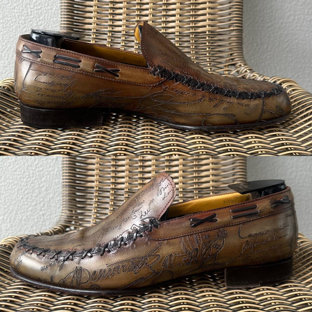 特注60万円 Berluti Federico Scrit Leather Loafers 特注60万円 Berluti Federico Scrit Leather Loafers