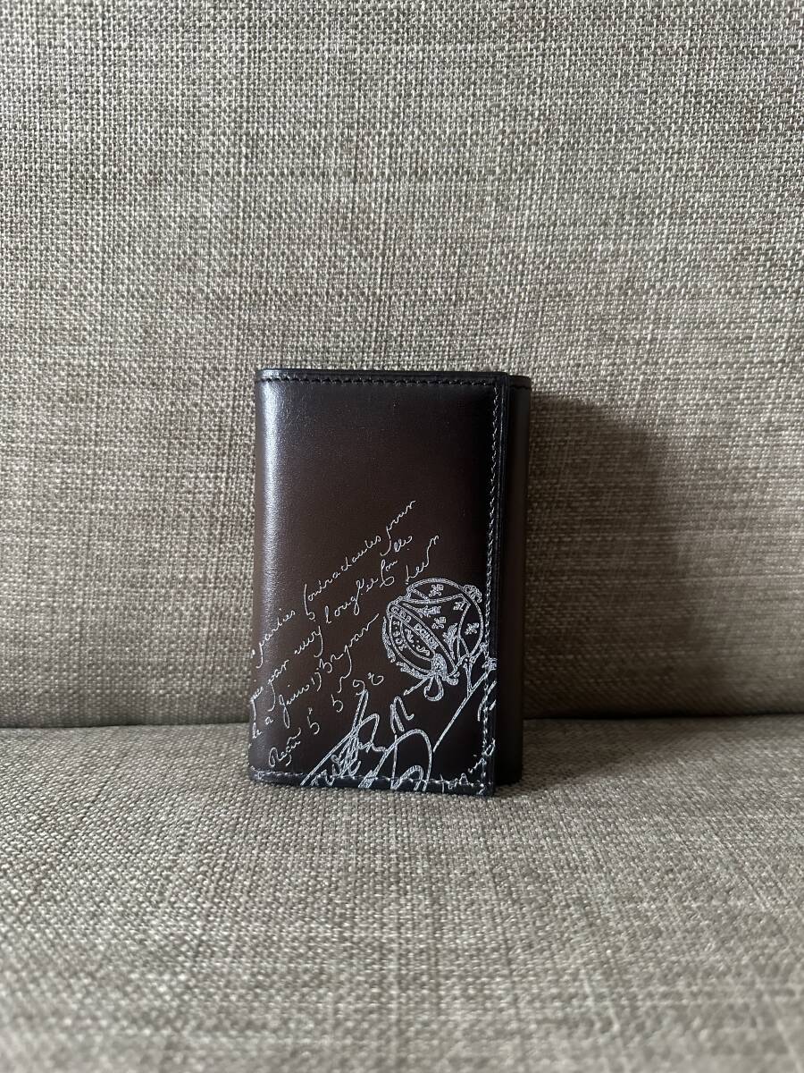 特注品 Berluti Iroko Scrit Swip Leather Key Case 特注品 Berluti Iroko Scrit Swip Leather Key Case
