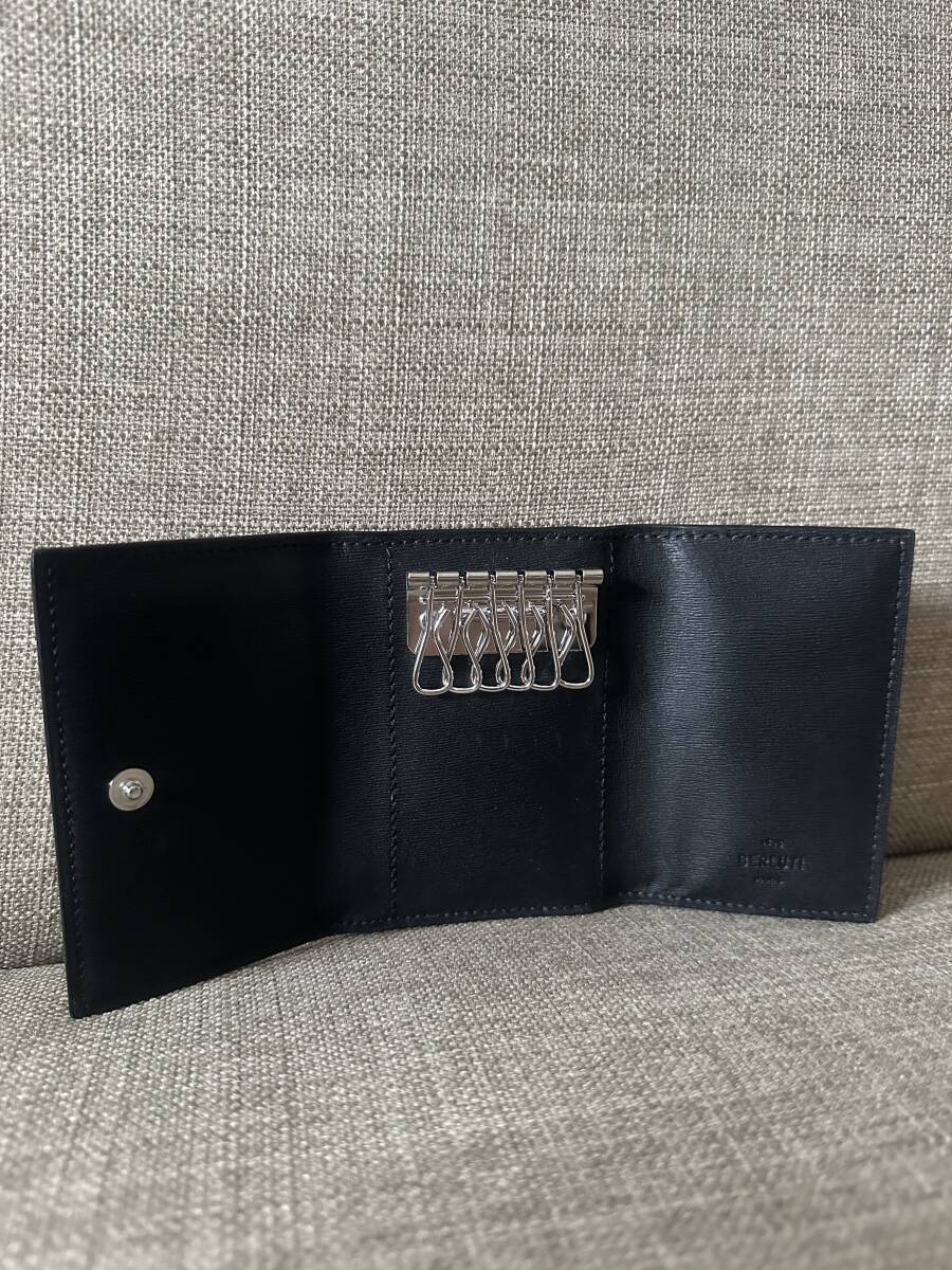 特注品 Berluti Iroko Scrit Swip Leather Key Case 特注品 Berluti Iroko Scrit Swip Leather Key Case