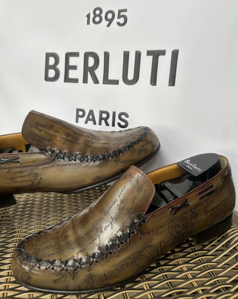 特注60万円 Berluti Federico Scrit Leather Loafers 特注60万円 Berluti Federico Scrit Leather Loafers