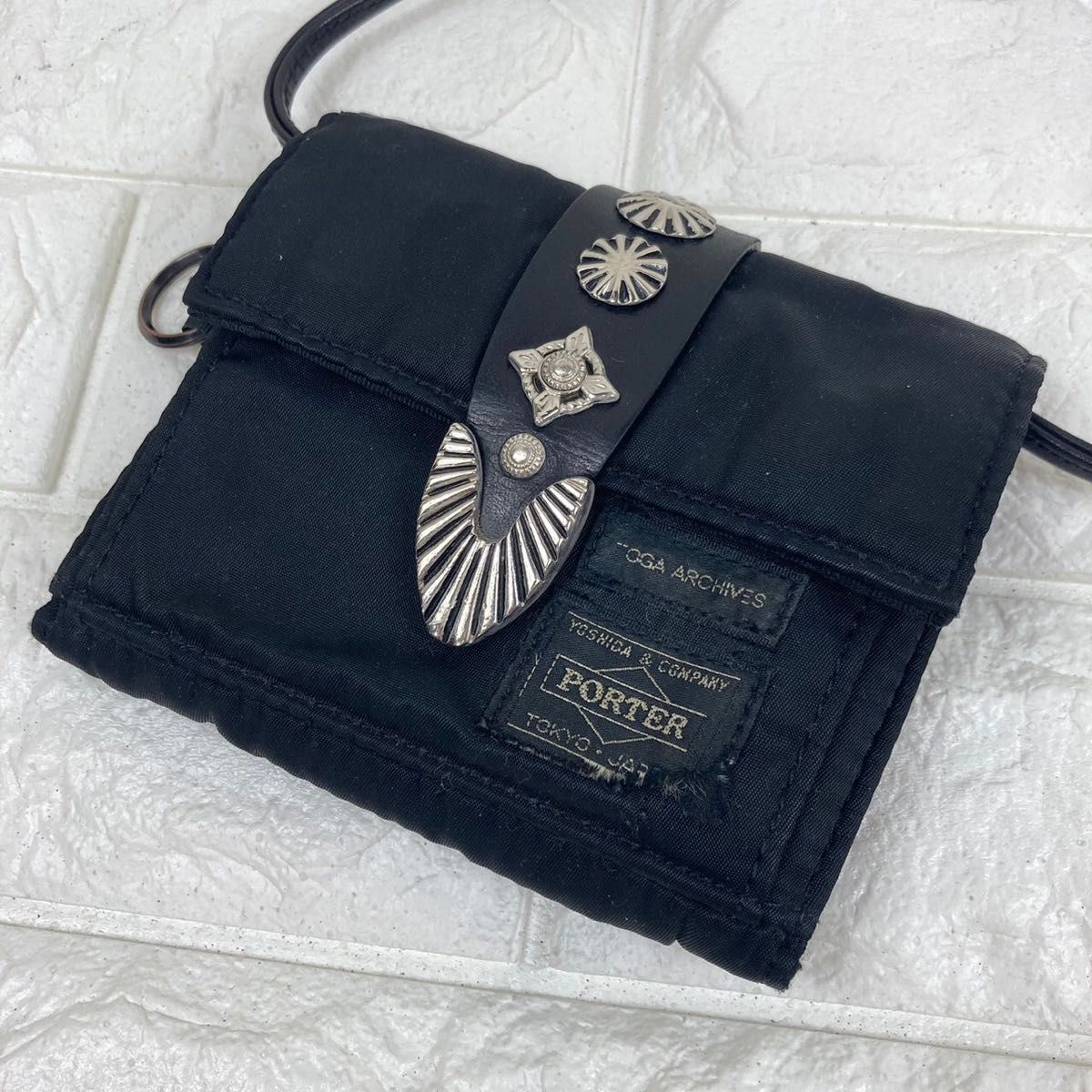 希少レア TOGA ×PORTER ショルダーウォレット ブラック 黒 三 希少レア TOGA ×PORTER ショルダーウォレット ブラック 黒 三