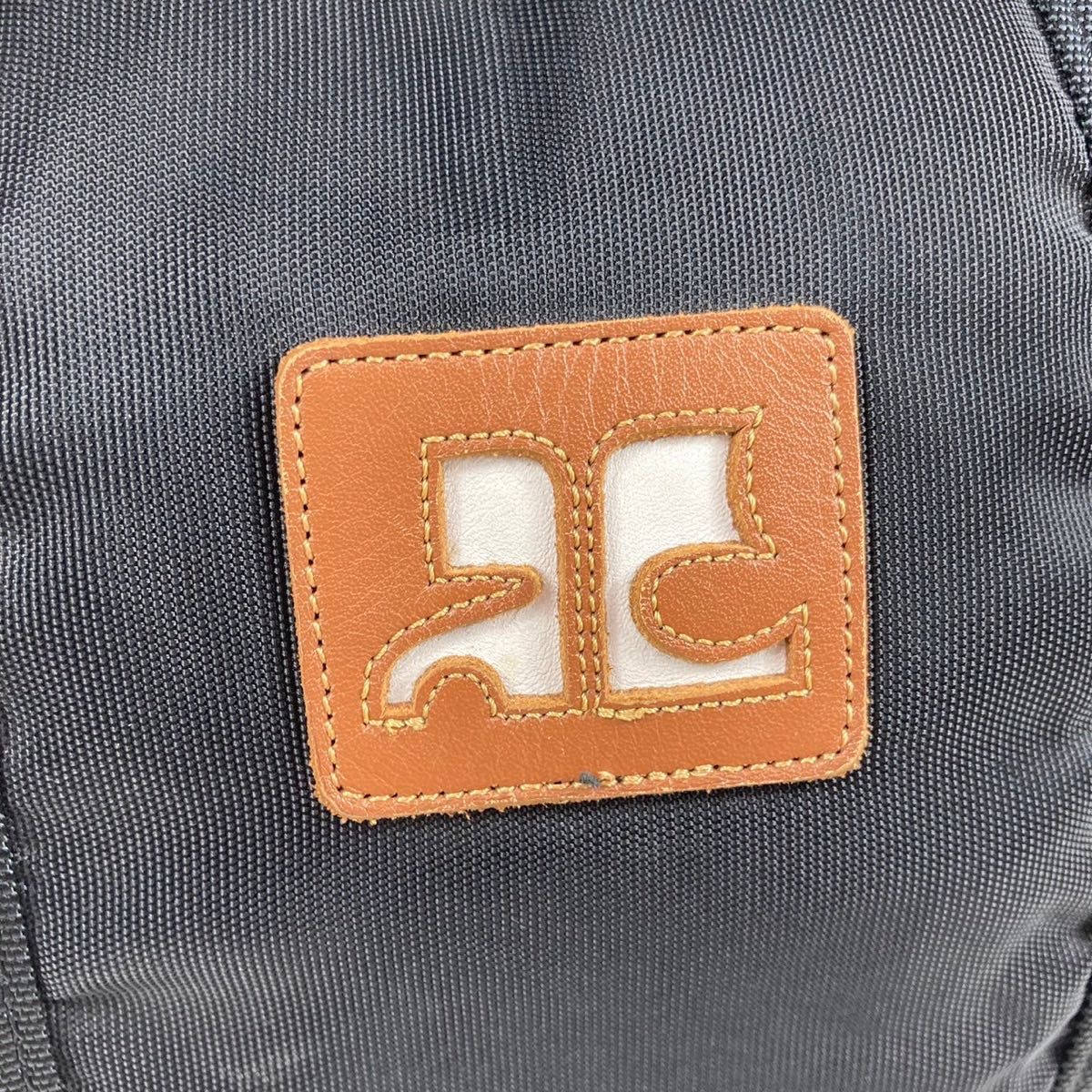 美品 courreges クレージュ ナイロン ボストンバッグ ブラック 美品 courreges クレージュ ナイロン ボストンバッグ ブラック