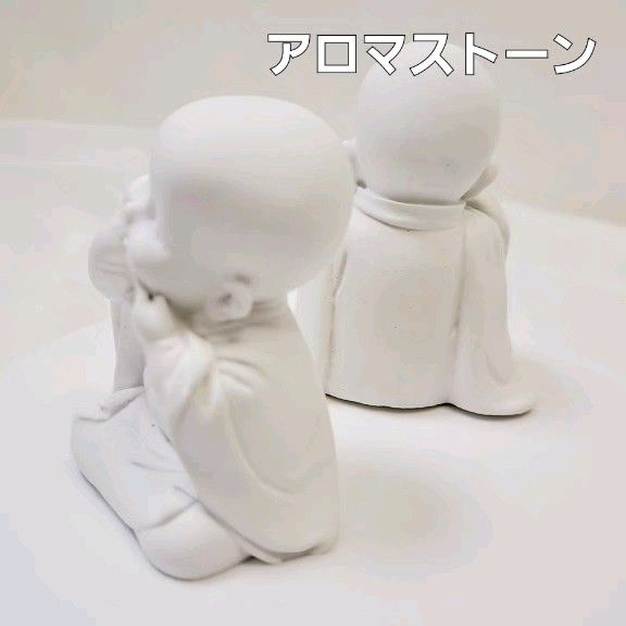 2個 アロマストーン アロマオイル 付 和尚 お供え 置物 仏壇 仏像 仏具 アロマ ハンドメイド お供え物 お供え 供物 お盆
