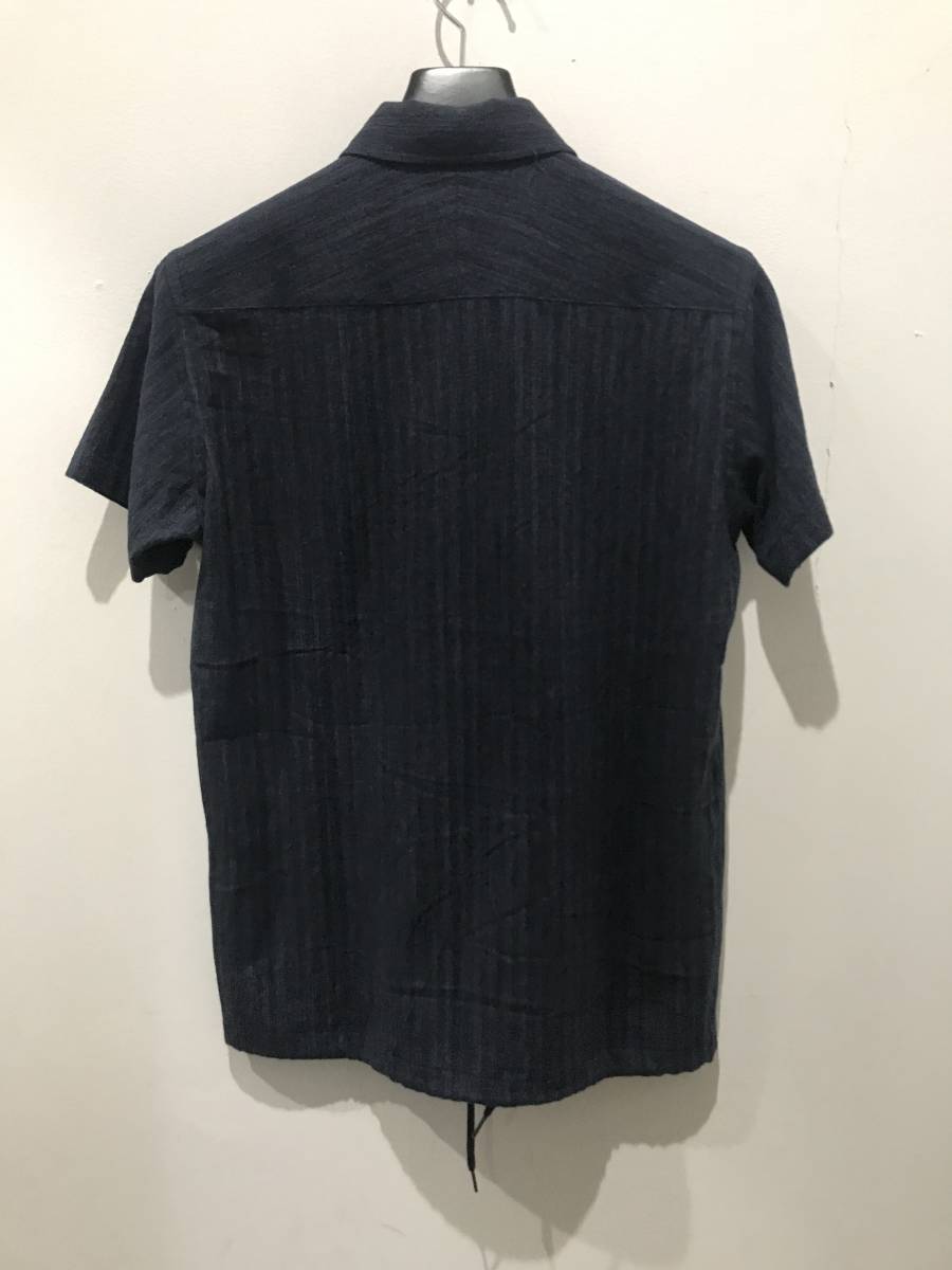 [ tag attaching new goods ]LOUNGE LIZARD SPECK DYEING PANAMA SHORT SLEEVE SHIRTS NAVY 4200 SIZE 1