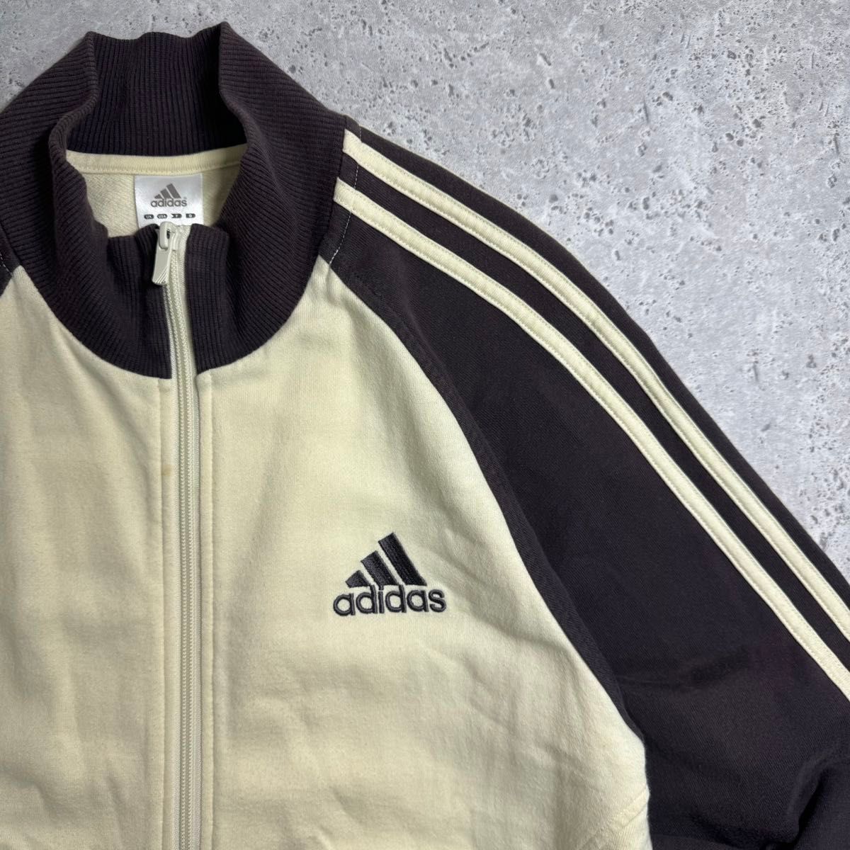 最高峰】adidas 00s トラックジャケット ジャージ ベージュ 最高峰】adidas 00s トラックジャケット ジャージ ベージュ