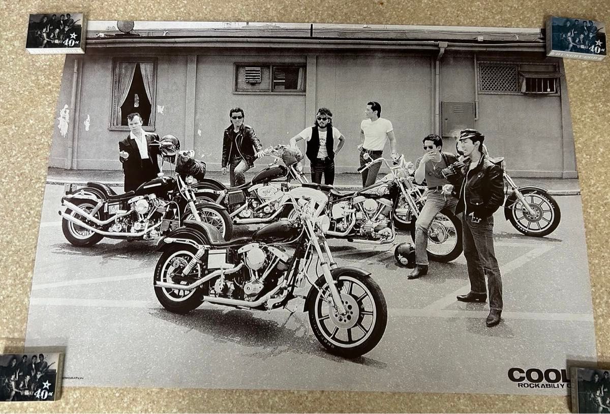 NO4 cools chopper クールス チョッパー 当時物 ポスター デッド NO4 cools chopper クールス チョッパー 当時物 ポスター デッド