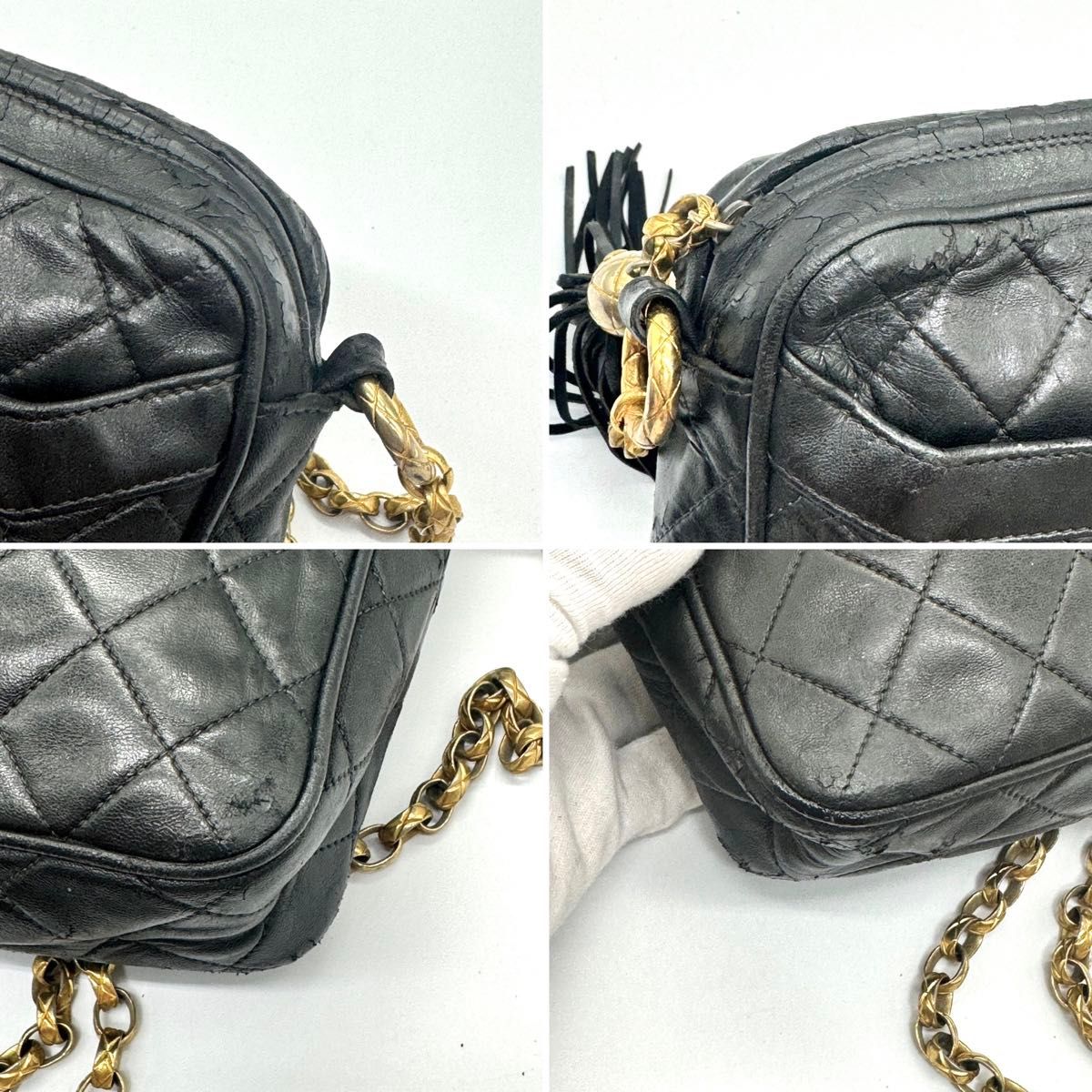 CHANELシャネル ココマーク マトラッセ フリンジ付きチェーン CHANELシャネル ココマーク マトラッセ フリンジ付きチェーン