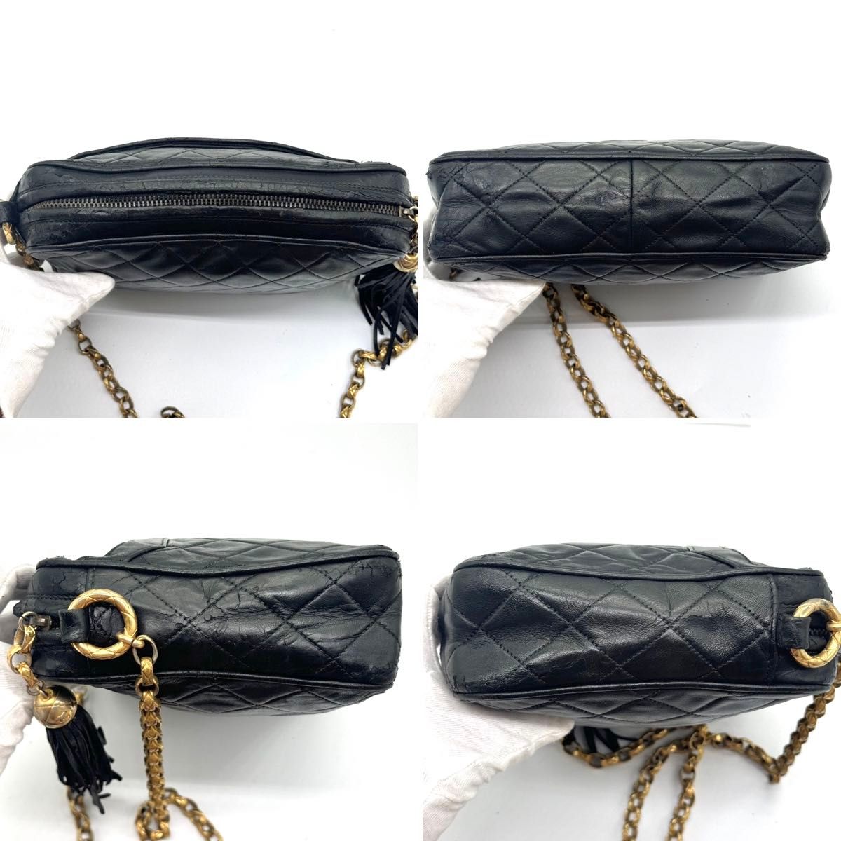 CHANELシャネル ココマーク マトラッセ フリンジ付きチェーン CHANELシャネル ココマーク マトラッセ フリンジ付きチェーン