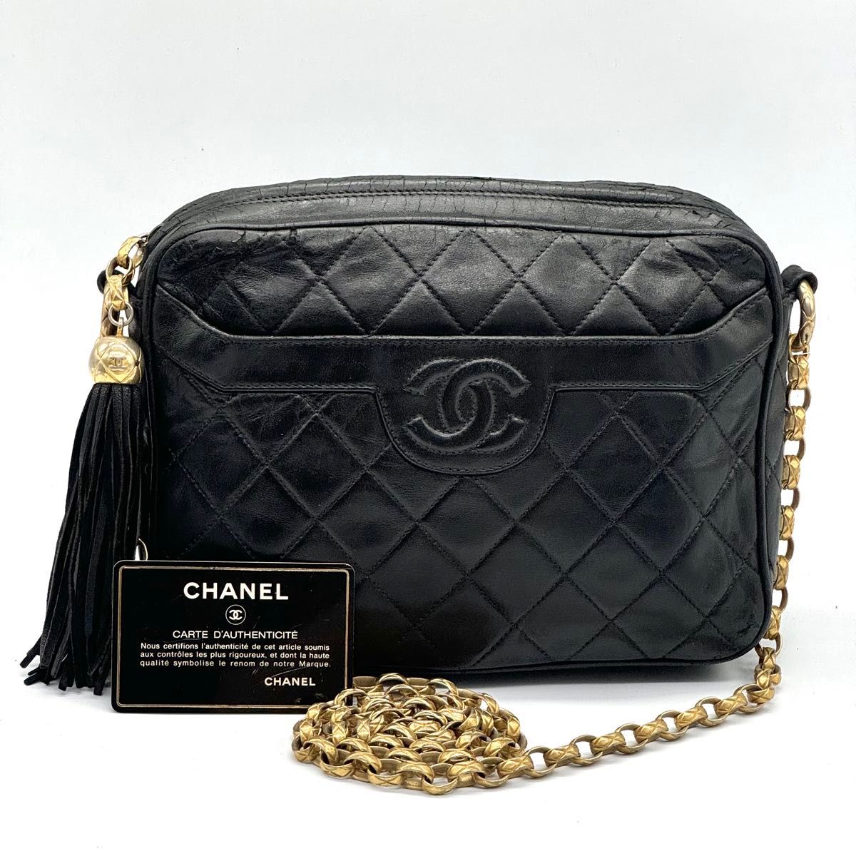 CHANELシャネル ココマーク マトラッセ フリンジ付きチェーン CHANELシャネル ココマーク マトラッセ フリンジ付きチェーン