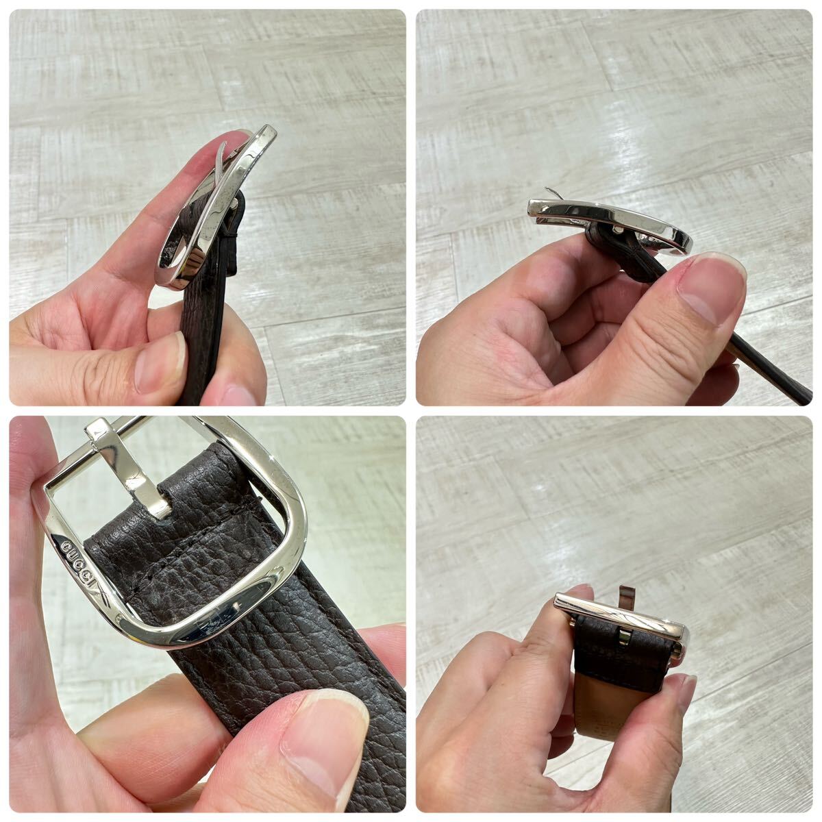 Bibian 比比昂- GUCCI グッチLEATHER BELT シボレザーベルト Bibian 比比昂- GUCCI グッチLEATHER BELT シボレザーベルト