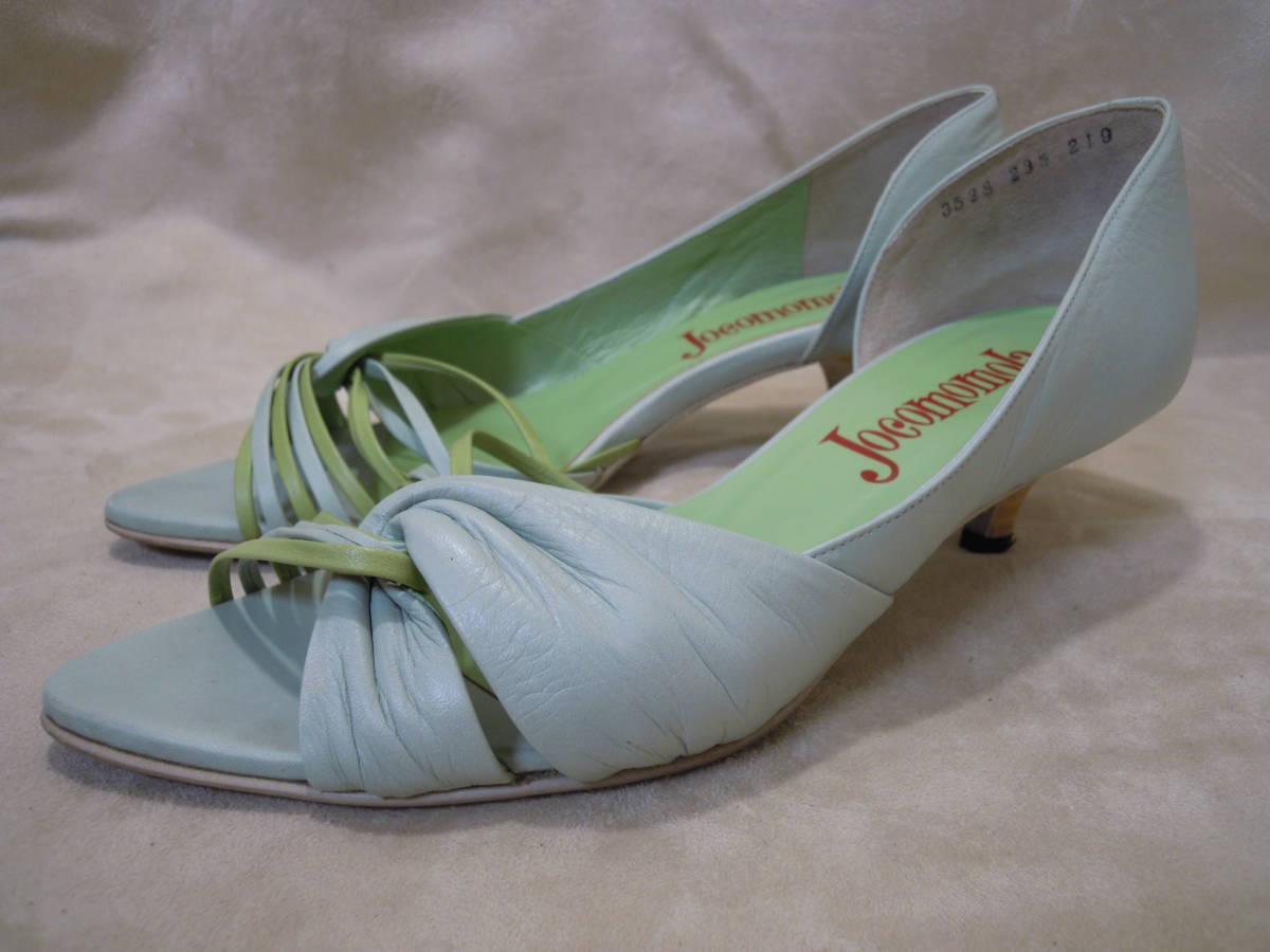 Jocomomola Jocomomola натуральная кожа открытый tu туфли-лодочки боковой открытый сандалии размер 23.5cm сделано в Японии 
