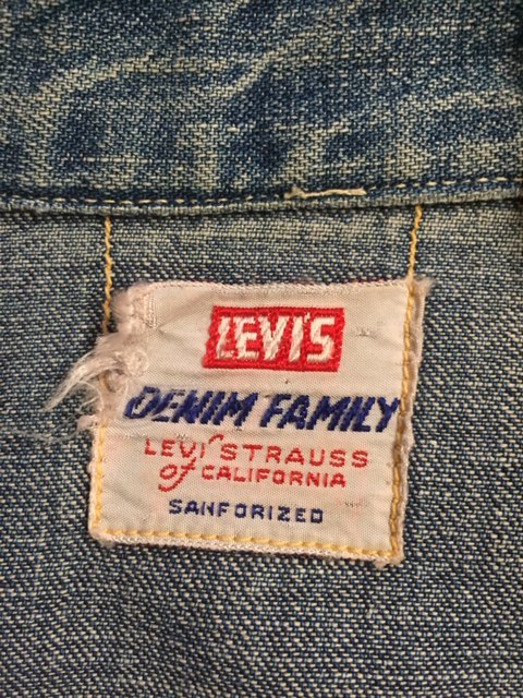 50's LEVI'S/リーバイス DENIM FAMILY Vintage L/S Denim Western Shirt/ヴィンテージ 長袖デニムウエスタンシャツ / Short Horn Long Horn