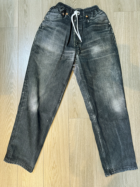 US 三軒茶屋 Fake Vintage Denim Easy Pants Type-BLACK デニム US 三軒茶屋 Fake Vintage Denim Easy Pants Type-BLACK デニム