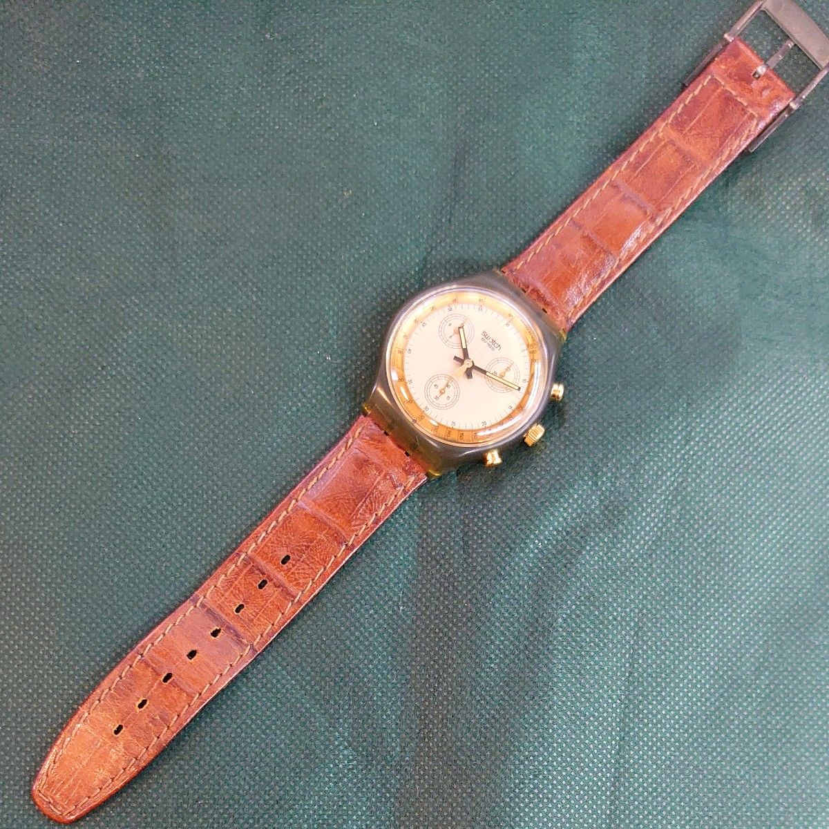 Swatch Chrono GOLDFINGER SCM100 稼働品 電池交換済 スウォッチ Swatch Chrono GOLDFINGER SCM100 稼働品 電池交換済 スウォッチ