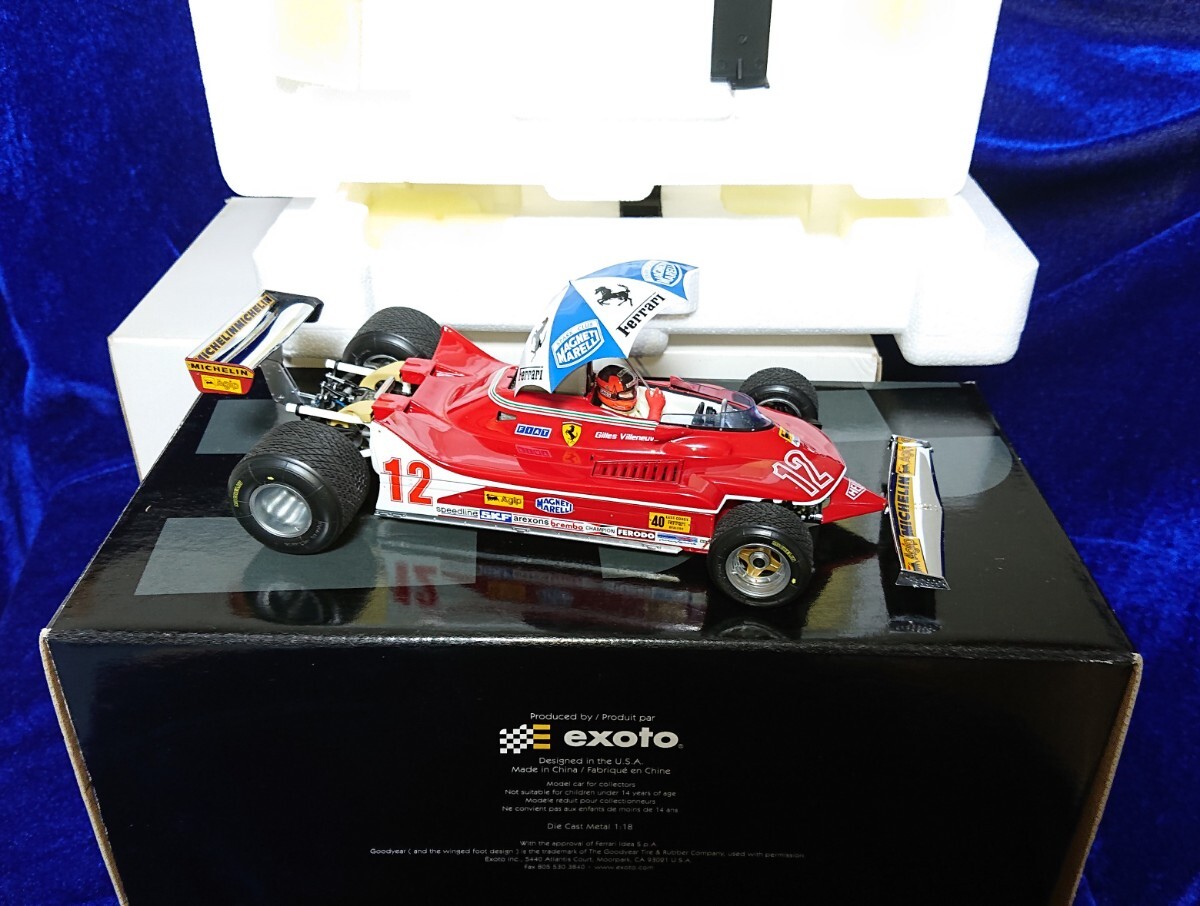 1/18 EXOTO Ferrari 312T4 #12 Winner 1979 American GP Gilles 1/18 EXOTO Ferrari 312T4 #12 Winner 1979 American GP Gilles