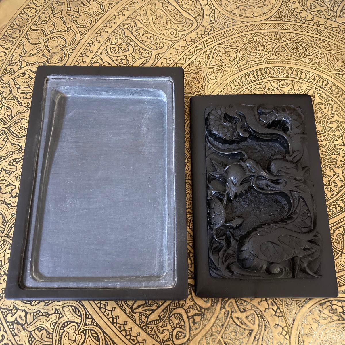中国 書道セット 螺鈿箱 書道具 工芸品 筆 硯 文鎮 墨など 未 中国 書道セット 螺鈿箱 書道具 工芸品 筆 硯 文鎮 墨など 未