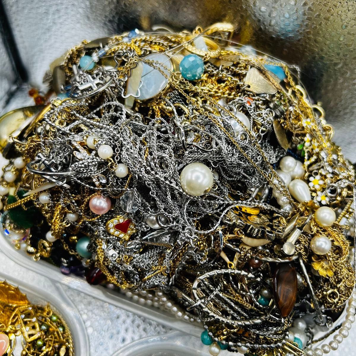 アクセサリー ジャンク イヤリング ネックレス リング 他 約8Kg アクセサリージャンクイヤリングネックレスリング他約8Kg