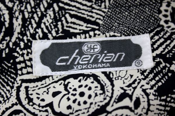 ●美品 チェリアン cherian 横浜服装 セットアップ 9号 トップス スカート 服上下 白黒 YOKOHAMA F4415_画像9