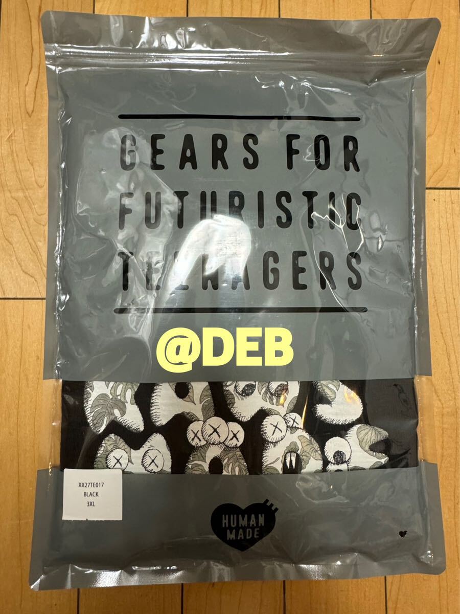 HUMAN MADE 24SS KAWS MADE GRAPHIC T-SHIRT #4 BLACK 3XLサイズ HUMAN MADE 24SS KAWS MADE GRAPHIC T-SHIRT #4 BLACK 3XLサイズ