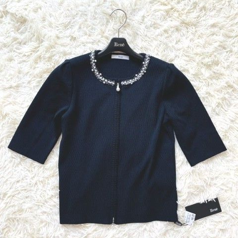Rene】新品タグ付 Knit Cardigan ネイビー 34 2024SS|Yahoo Rene】新品タグ付 Knit Cardigan ネイビー 34 2024SS|Yahoo