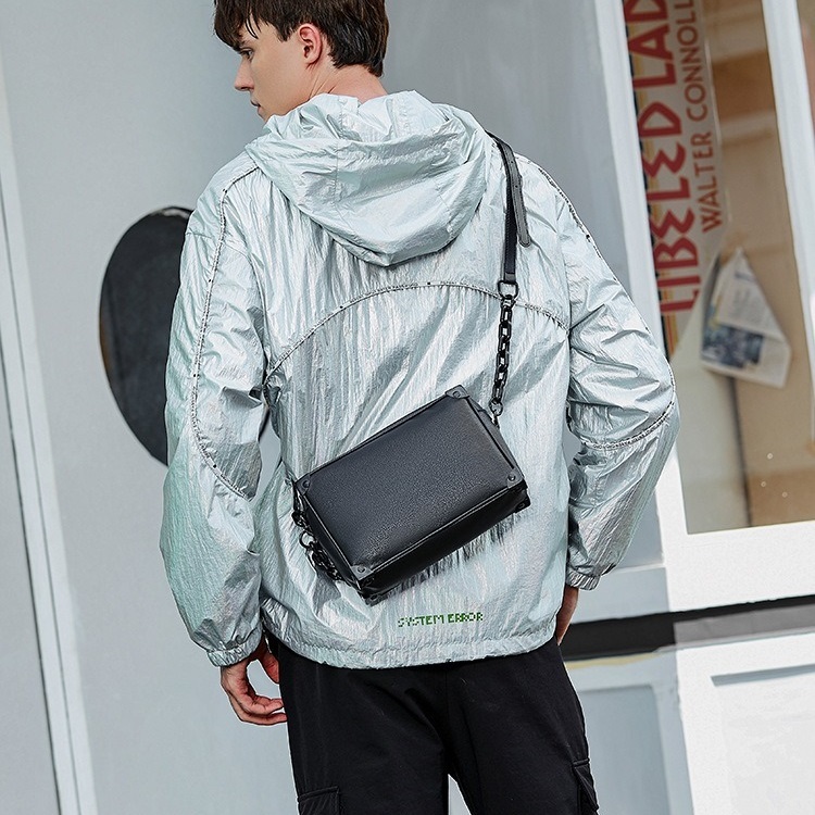 ボックスショルダーバッグ バッグ メンズ ブラック 黒 新品 人気 ボックスショルダーバッグ バッグ メンズ ブラック 黒 新品 人気
