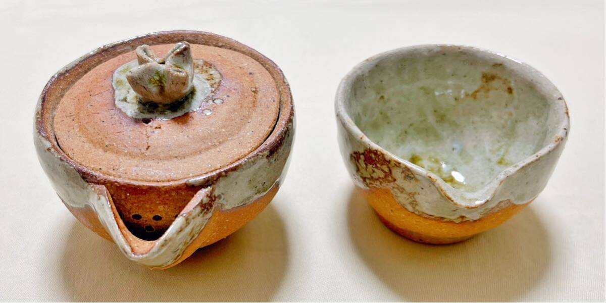 伊賀焼 谷口展山作 宝瓶急須&湯冷まし&湯呑5客 煎茶器セット 伊賀焼 谷口展山作 宝瓶急須&湯冷まし&湯呑5客 煎茶器セット