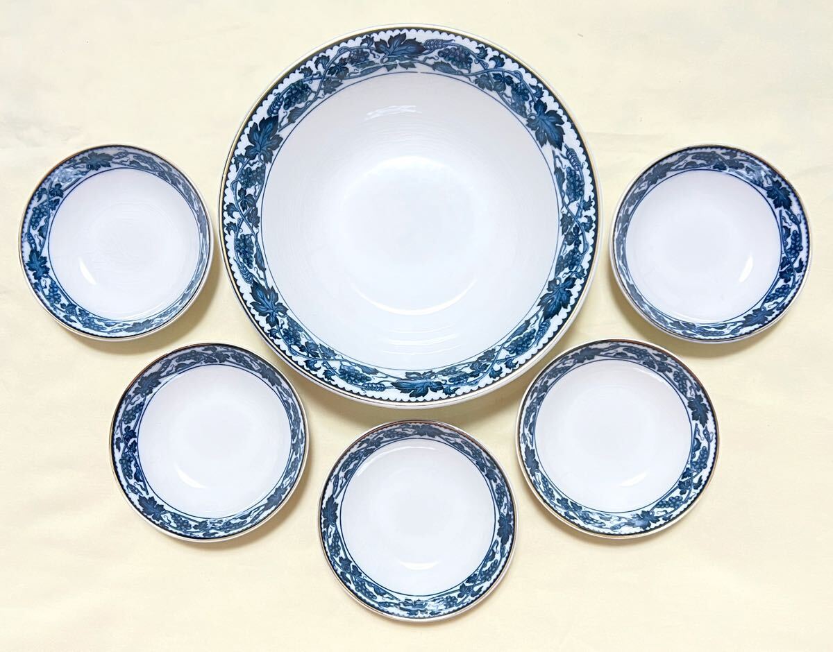 NIKKOニッコー ダブルフェニックス 葡萄柄 大鉢&小皿5枚 食器 NIKKOニッコー ダブルフェニックス 葡萄柄 大鉢&小皿5枚 食器